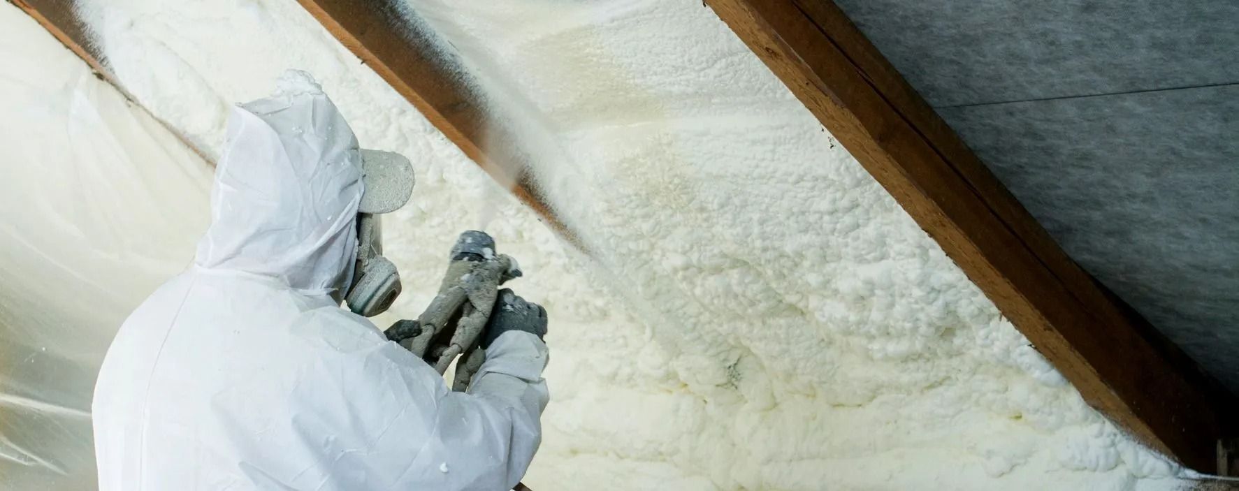 Residential spray foam insulation installed in a Middle Tennessee home
